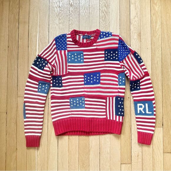 Polo Ralph Lauren | rare patchwork flag sweater new without tags - Picture 4 of 6